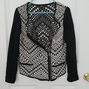 Lucky Brand Knit Moto Jacket